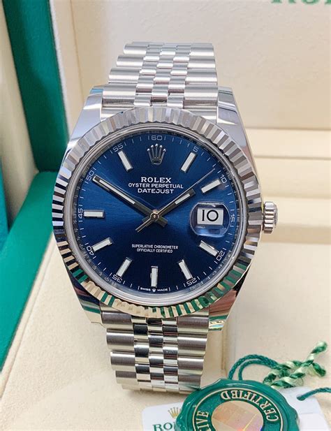 rolex datejust 41 light blue dial|Rolex Datejust 41mm pre owned.